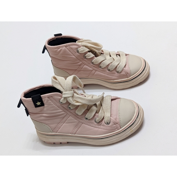 Zara | Shoes | Zara Pastel Pink Lug Sole High Top Sneakers  display picture 1